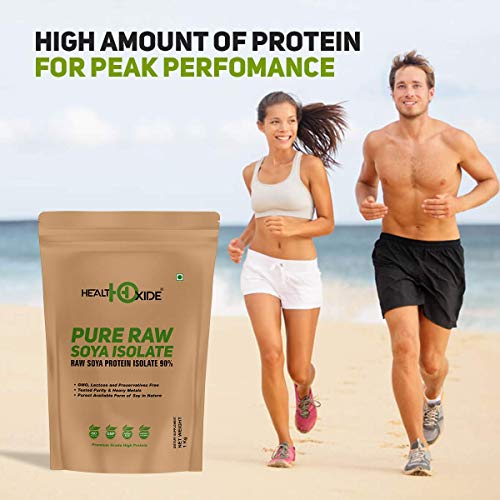 Image of HealthOxide Soya Protein Isolate 90% - Unflavored (1kg) | 100% Plant-Based Vegan Protein Powder | Dairy-Free, Gluten-Free & Lactose-Free | Rich in Amino Acids, Vitamins & Minerals | Supports Muscle Growth, Recovery & Cholesterol Control
