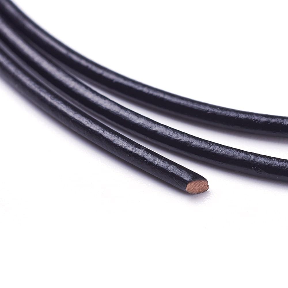100 m/Lotto Cordoncini per Gioielli in Pelle di Vacchetta 1 mm 1,2 mm 1,5 mm 2 mm per la creazione di Gioielli Accessori per Collana di bracciali