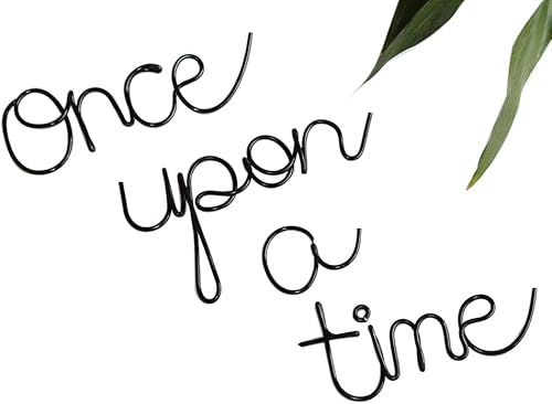 Letrero Once Upon a Time, decoración de pared para guardería, decoración de sala de juegos, decoración de pared con palabras artísticas, placas para
