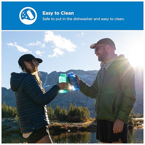 Image of Nalgene 32 oz Wide Mouth Water Bottle | BPA-Free, Durable & Leak Proof, Lightweight Bottle for Hiking & Gym, Work & Travel