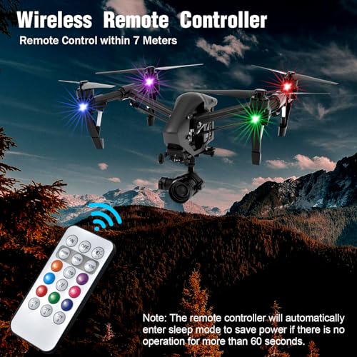 Image of 6PCS Wireless LED Strobe Lights with Remote Control, 8 Colors Rechargeable Led Lights Anti-Collision LED Emergency Warning Lights for Car Motorcycle Bike Drone Aircraft