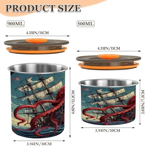 Envase hermético para café de acero inoxidable 500ml miniatura 2