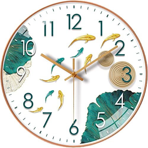 Image of Wall Clock 12 inch Silent Quartz Decorative Wall Clock Non-Ticking Classic Digital Clock Battery Operated Round Easy to Read Handheld Complete Home /Kitchen /Bedroom (409)