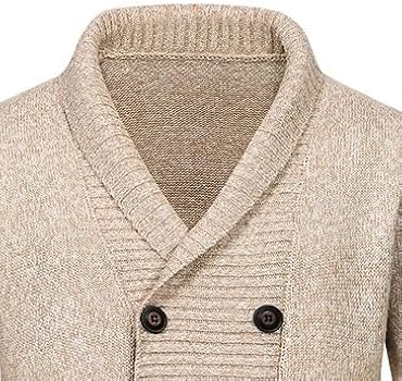 Amazon.com: Gsywaipei Men's Double Breasted Knitted Cardigan Fit
