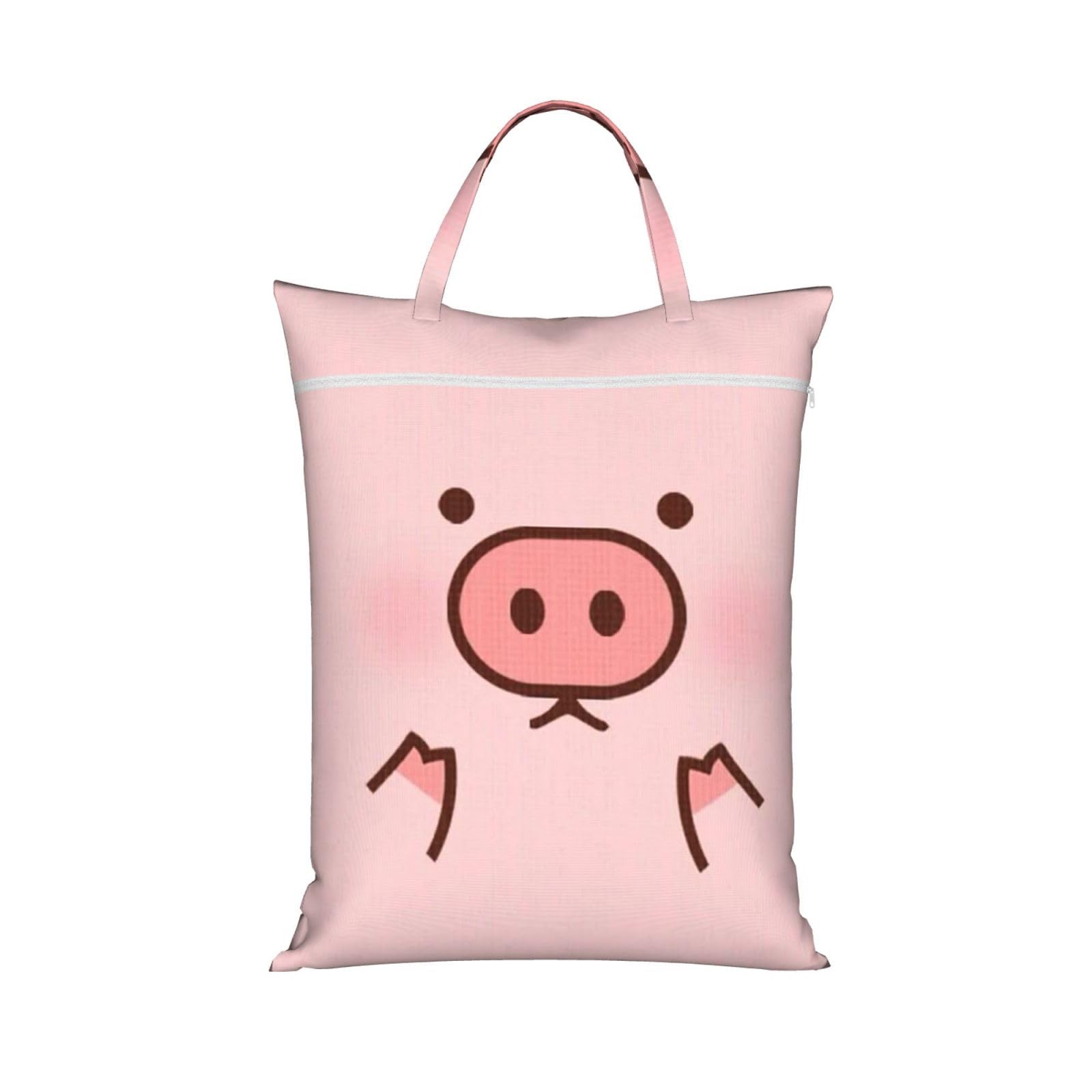 YFSGDLBN Cute Pig printed Travel dirty laundry bag clothes pack Storage Basket Bag