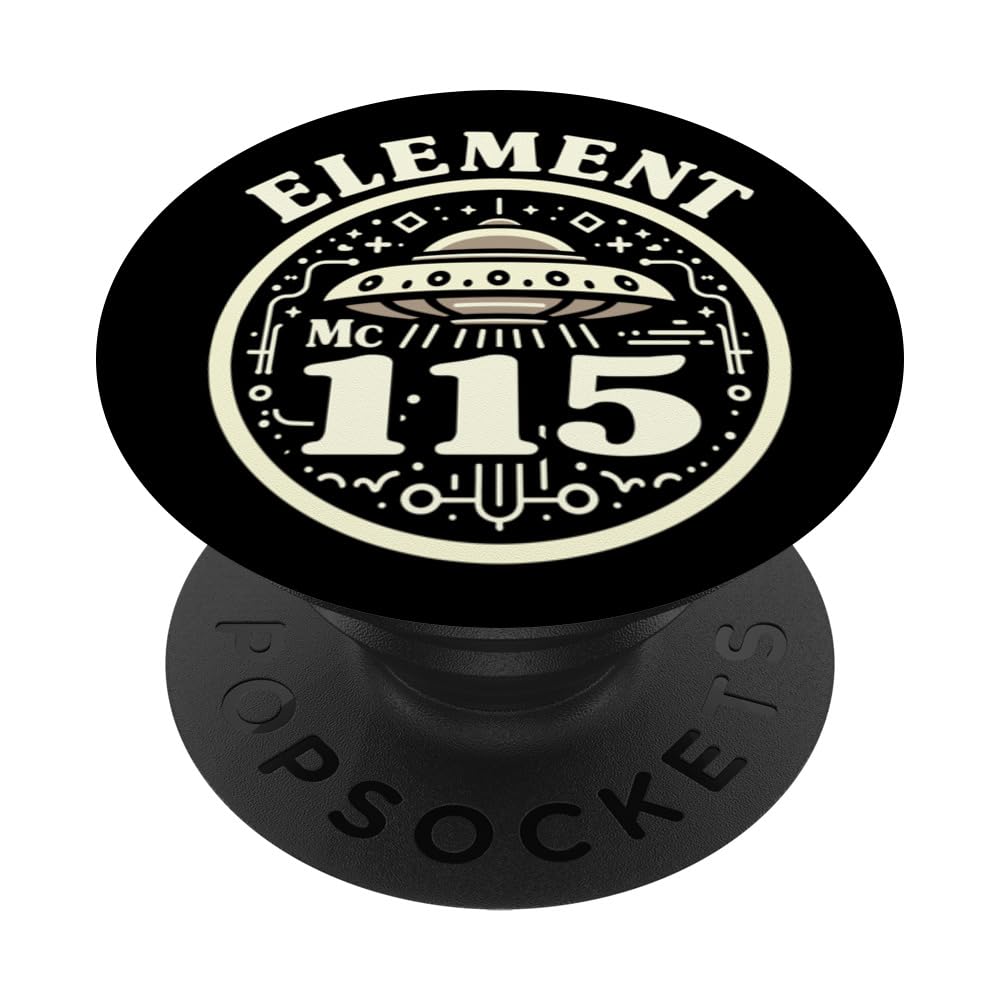 Element 115 Moscovium Anti Gravity Propulsion Conspiracy Fan PopSockets Standard PopGrip