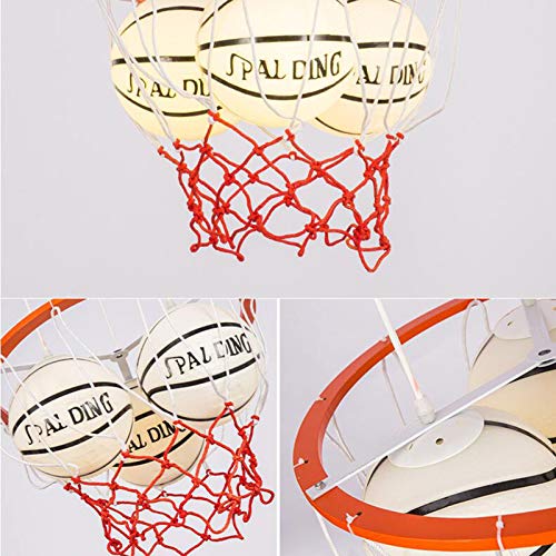 Lampe de basket-ball créative en fer forgé orange 45x90cm