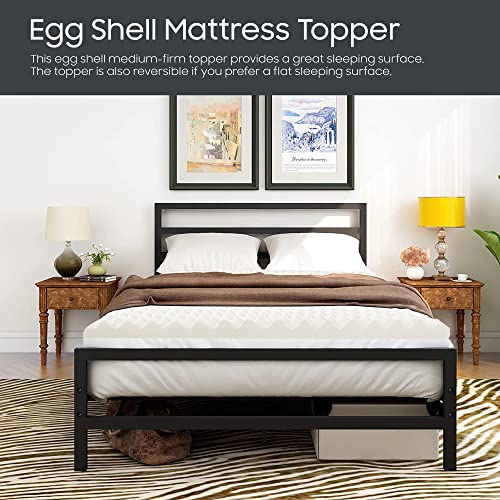 Nutan-Breathable-Convoluted-Egg-Shell-Design-2-inch-Mattress-Topper-Soft-Bed-Toppers-for-Back-Pain-Orthopedic-Support-for-Better-Sleeping-Help-Maintain-Accurate-Posture-King-White