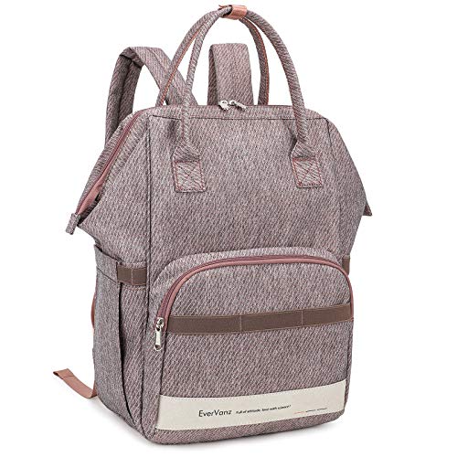 EverVanz Mochila Casual de Poliéster, Mochila Escolar para la Universidad, Mochila para Ordenador Portátil de 15,6 Pulgadas, Mochila Resistente al Agua para Viajes, para Mujeres y Hombres