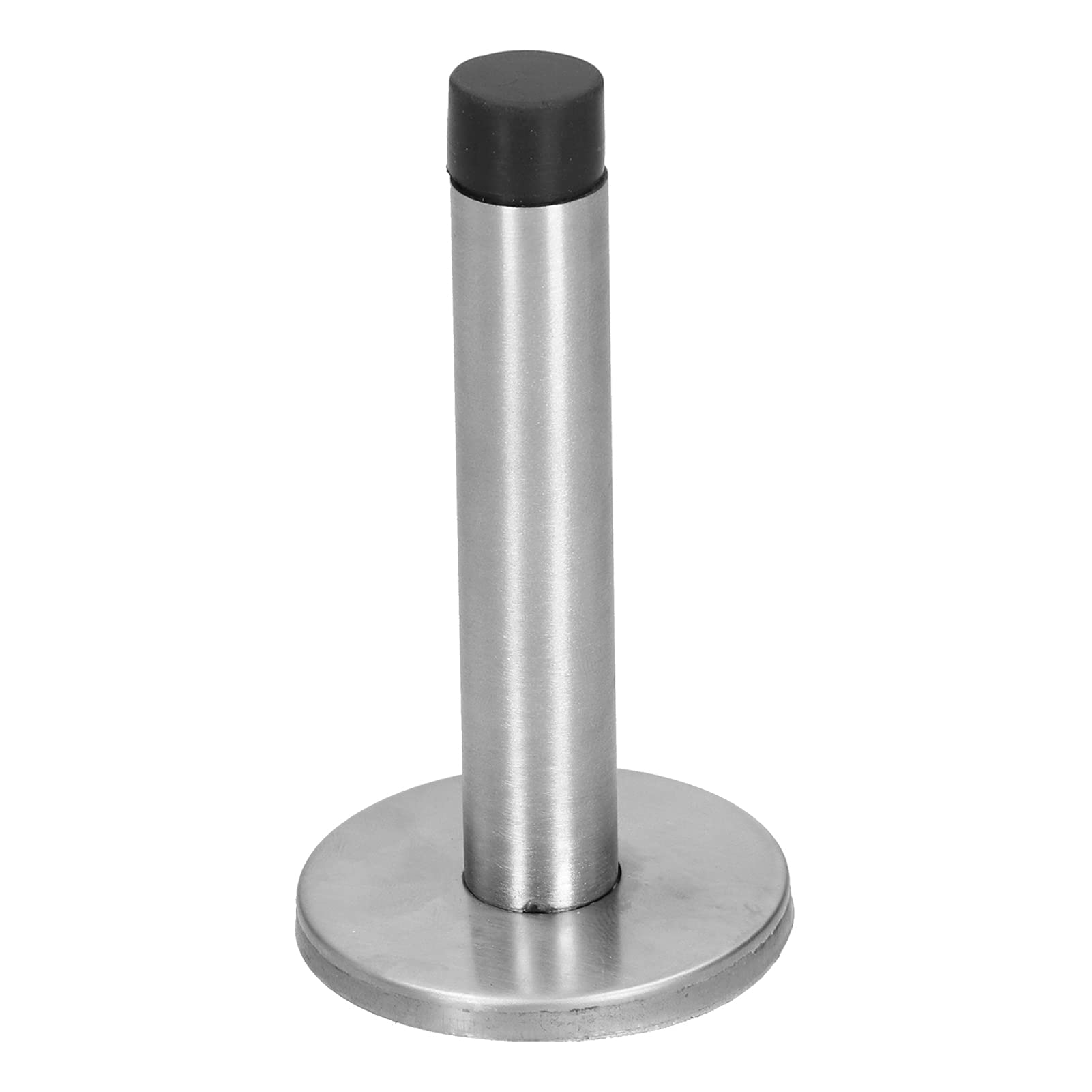 Stainless Steel Door Stopper with Rubber Bumper Tips, Wall Mounted Door Stop for Protecting Doors and Walls,Low Noise, Suitable for Home and Hotel Use