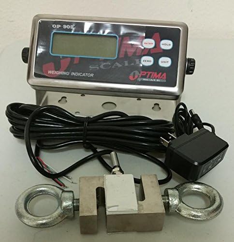 Crane Scale S Type Load Cell ST-3k / LCD Indicator,3000 LBX0.1 lb 2 Eye Bolts, Peak Hold, lb/kg/oz,New
