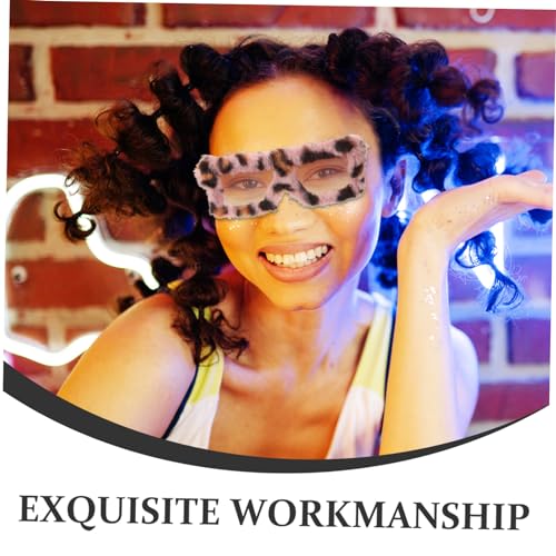 VALICLUD Cute Furry Cat Eye Sunglasses for Adults Funky Birthday Party Prop Lightweight Decoration Unique Fun Glasses for Women for Festivals Street Photos4