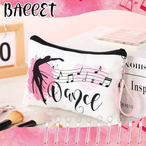 Kacctyen 20 Pcs Dancer Graduation Gifts Bulk Dance Team Makeup Bag for Women Pink Ballet Party Favors Silicone Quote Keychains Dancer Stuff Class Prizes Back to School Birthday Party Gifts for Friend - Image 7