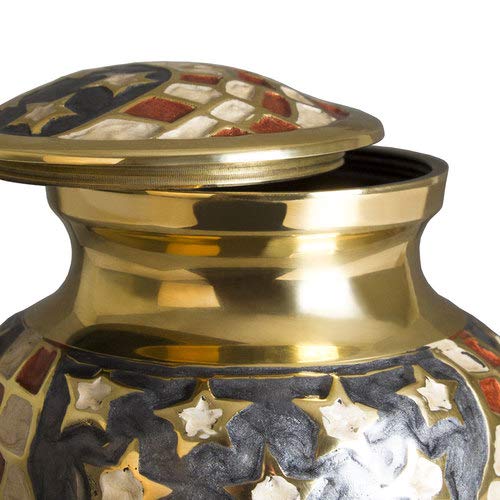 image for Perfect Memorials Large Old Glory Cremation Urn (205 Cu/in) - American