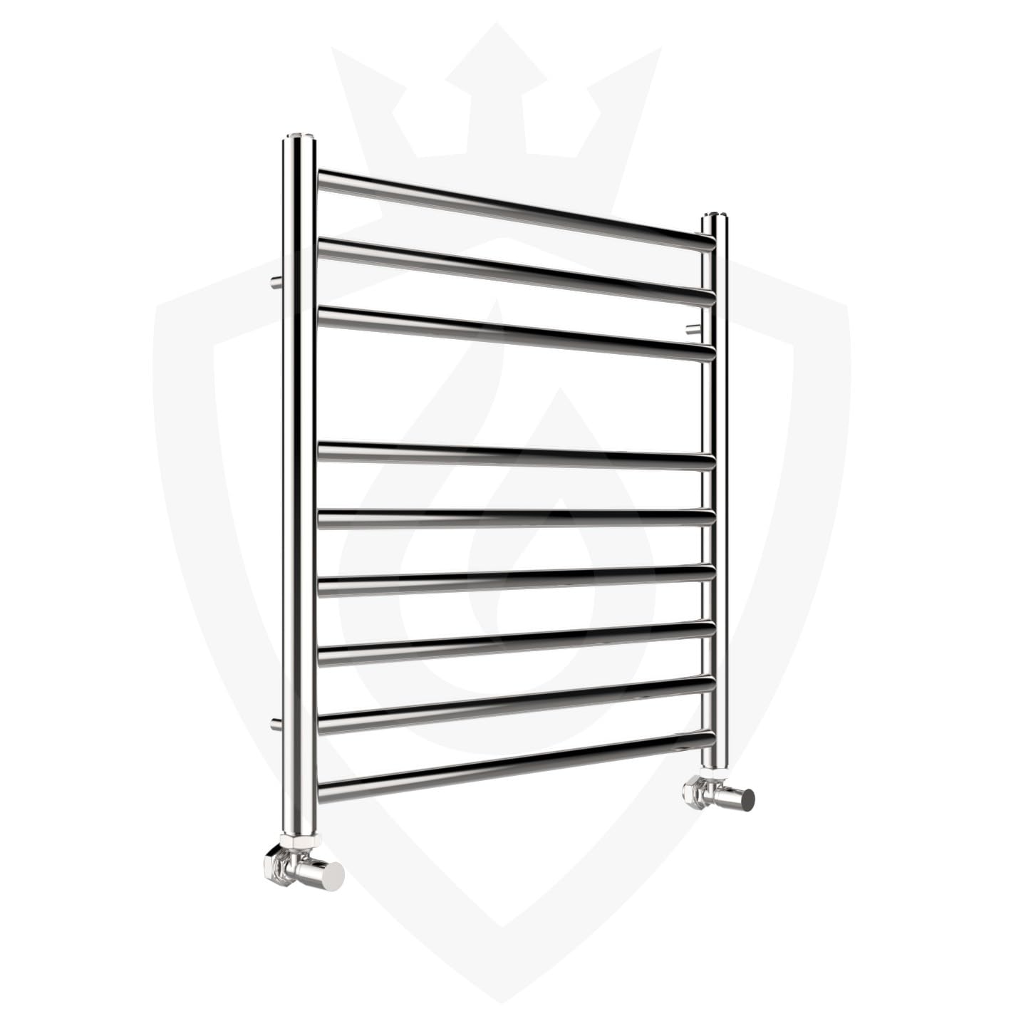 Valve Kings Polished Stainless Steel Straight Ladder Towel Rail Radiators Central Heating Heater - 600 X 600Mm
