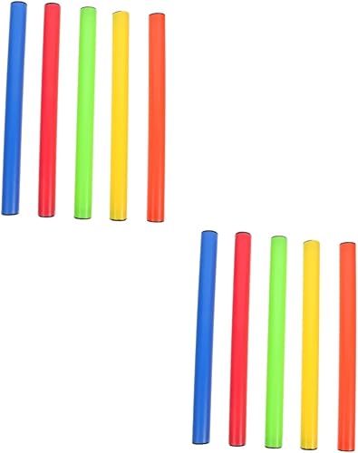 Kisangel Bastones de entrenamiento 10 piezas herramientas para niños suministros de carreras para niños accesorios de pista y campo Relé correr al
