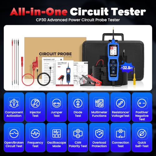 Image of OBDResource Circuit Tester Automotive, Power Circuit Probe Tester, Car Fuse Tester, 0-80V DC Test Light Short Circuit Finder, CP30 Auto Electrical Circuit Tester, Automotive Tool