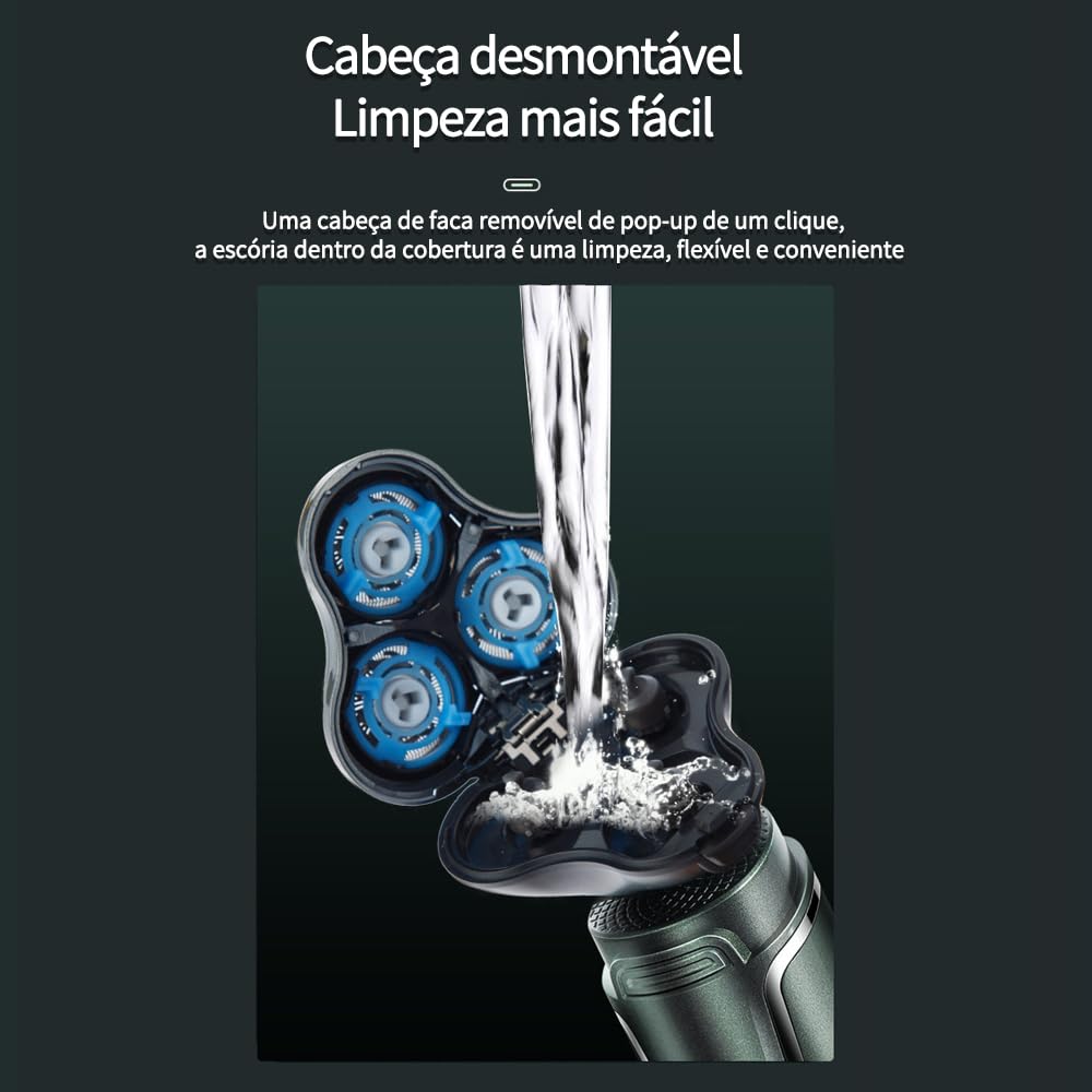 Barbeador 3 em 1 Recarregável com 2 Velocidades, 3 Acessórios (9D Flutuante, Corte de Cabelo e Aparador de Pelos Nasais), Tela LCD (cinza) em promoção! Veja a oferta e mais achadinhos de Aparelhos 5 Hoje é o melhor dia para comprar Barbeador 3 em 1 Recarregável com 2 Velocidades, 3 Acessórios (9D Flutuante, Corte de Cabelo e Aparador de Pelos Nasais), Tela LCD (cinza) com aquele preço maroto! Promoção! Aproveite a oferta! 5