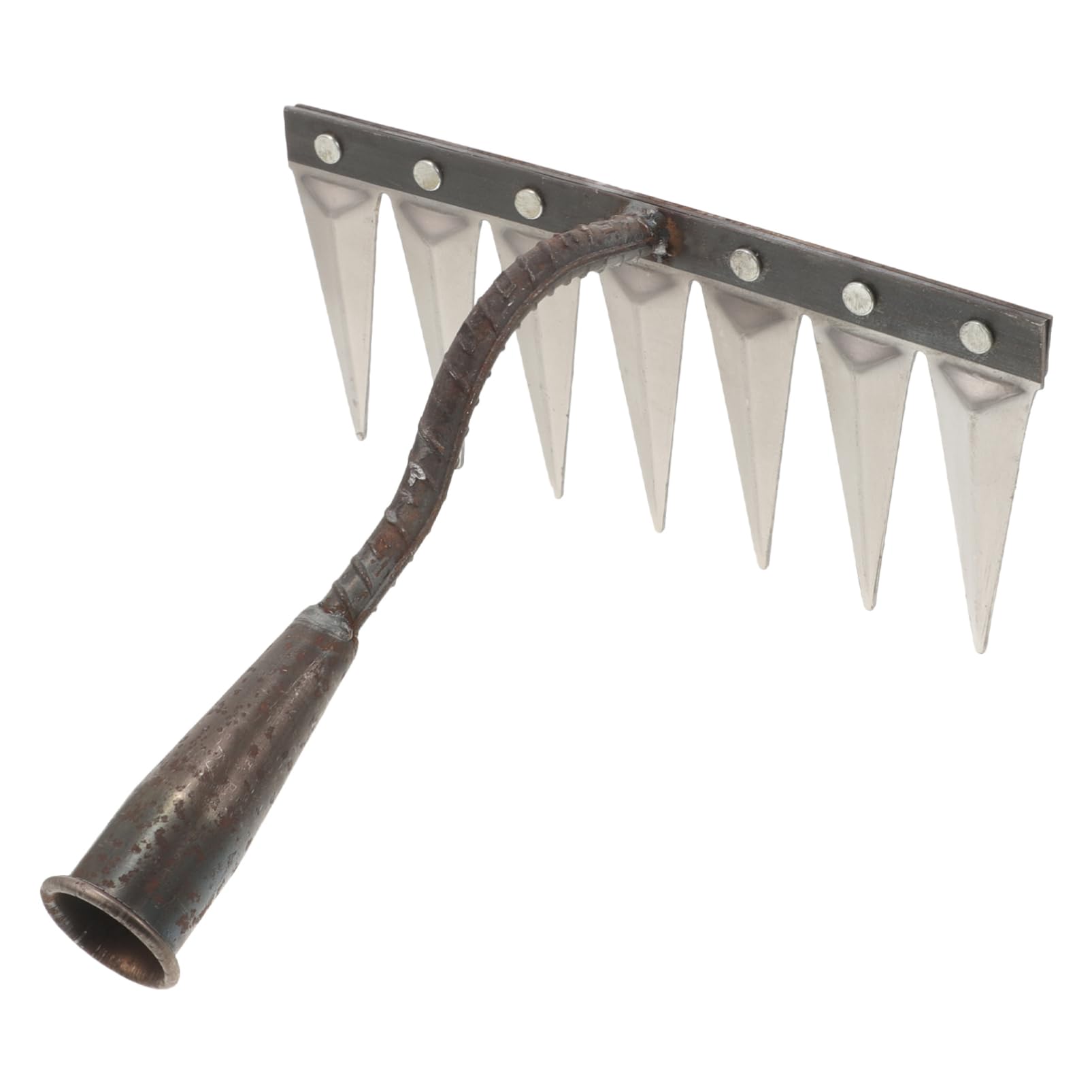 Multizinken Handrechen aus Stahl für Bodenpflege und Gartenarbeit