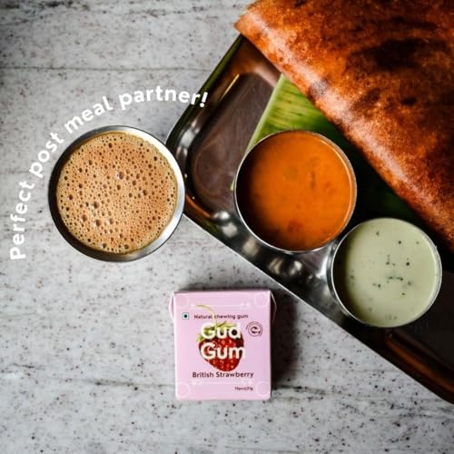 Image of Gud Gum Natural, Plastic Free Chewing Gum Strawberry Flavour No Added Artificial Colours, Flavors & Sweeteners