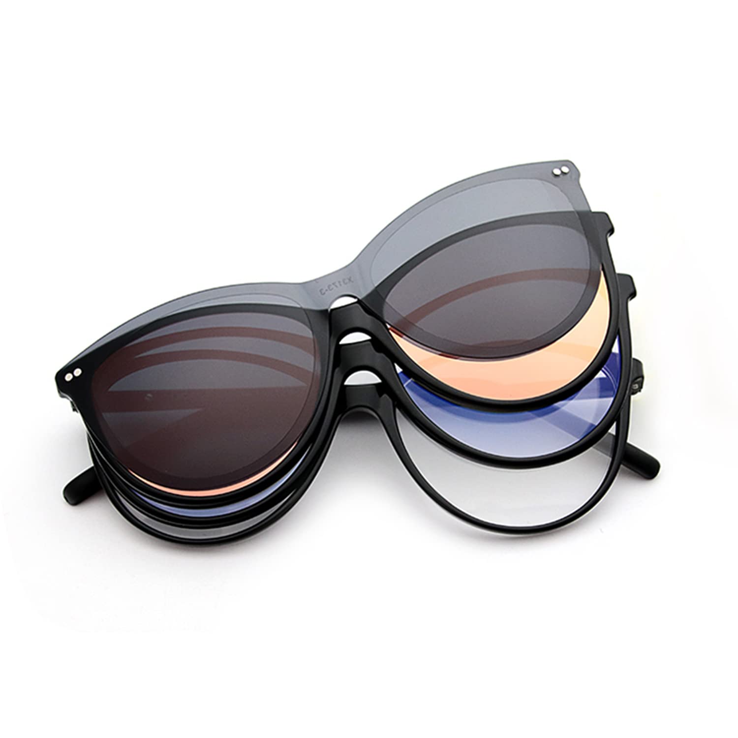 BAUHAUS Magnetic Polarized Clip on Sunglasses for Men & Women UV Protection with Flip Up Anti Glare Fishing Glasses