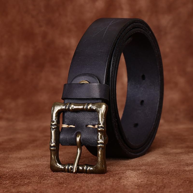 Retro Belt Distressed Leather Men's Belts Solid Brass Buckle Belt Men Handmade Strap Mens Belts for All Occasions Belts3