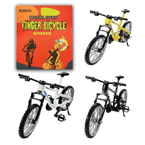 kidbeile BMX Finger Bikes 3-Pack Metal Mini BMX Bicycle Toys for Collectors, Kids Toys for Creative Game Favors Gifts