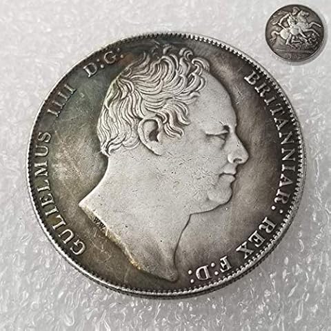 FKaiYin 1837 United Kingdom knight Coins - Great British Coin- Shilling Coin - UK Commemorative Handmade Hobo Nickel Coin Favors Party Gifts Future experience Cover