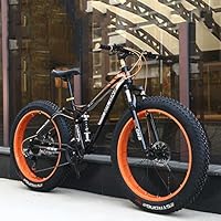 Amazon | ファットタイヤマウンテンバイク、メンズ26インチ7/21/24/27