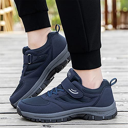 Image of LEADER SHOW Men's Comfortable Walking Shoes Non-Slip Safety Casual Sneakers for Elderly Strap Closure