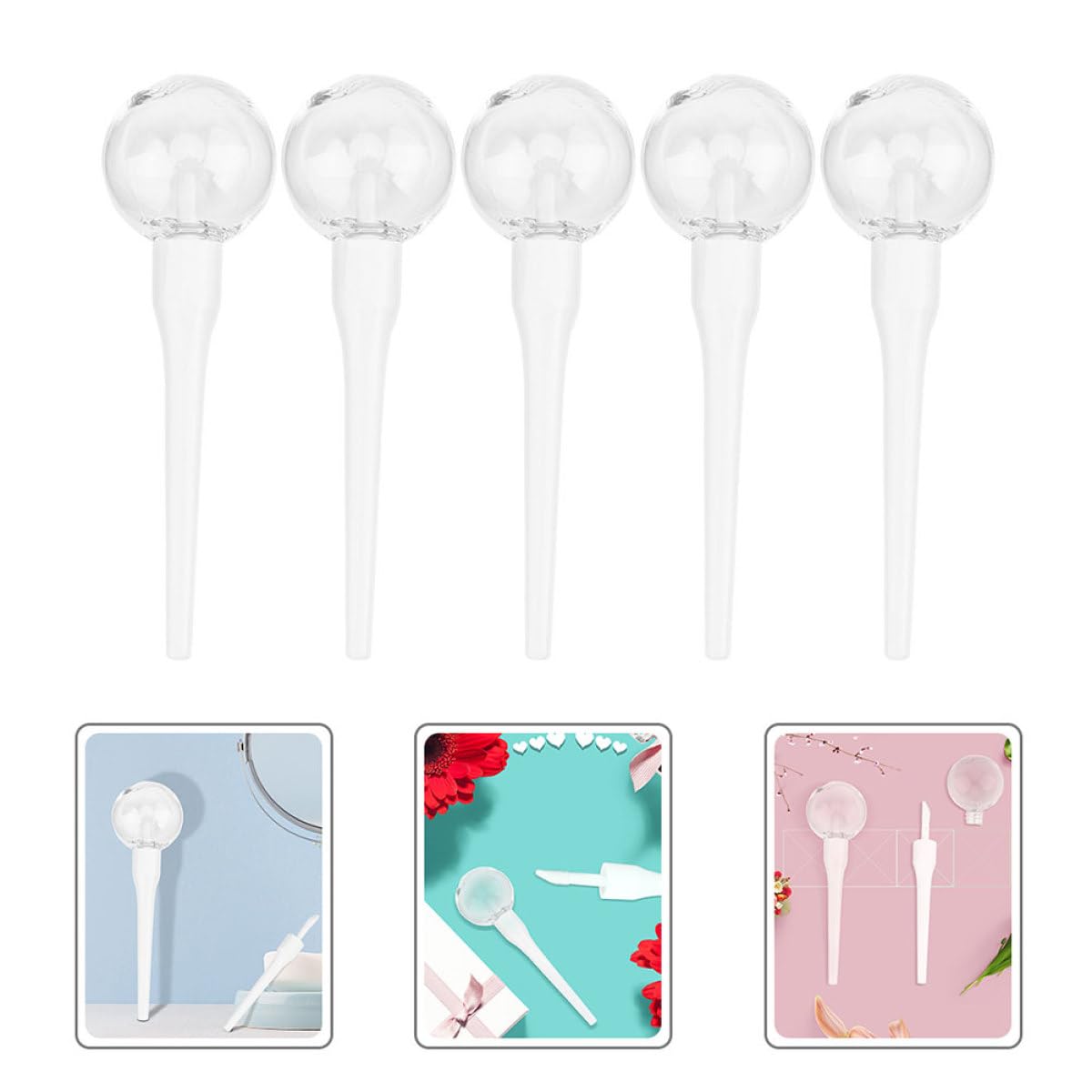 Lip Gloss Tubes 8Ml Lollipop Design Refillable Containers with Wand for Liquid Creams and Lotions 20Pcs Random Colours for Women