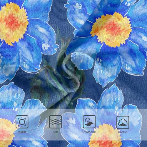 Joisal Toddler Girls Underwear 2t Cotton Little Girl Panties Fancy Briefs Undies Kids Blue Watercolor Flowers3