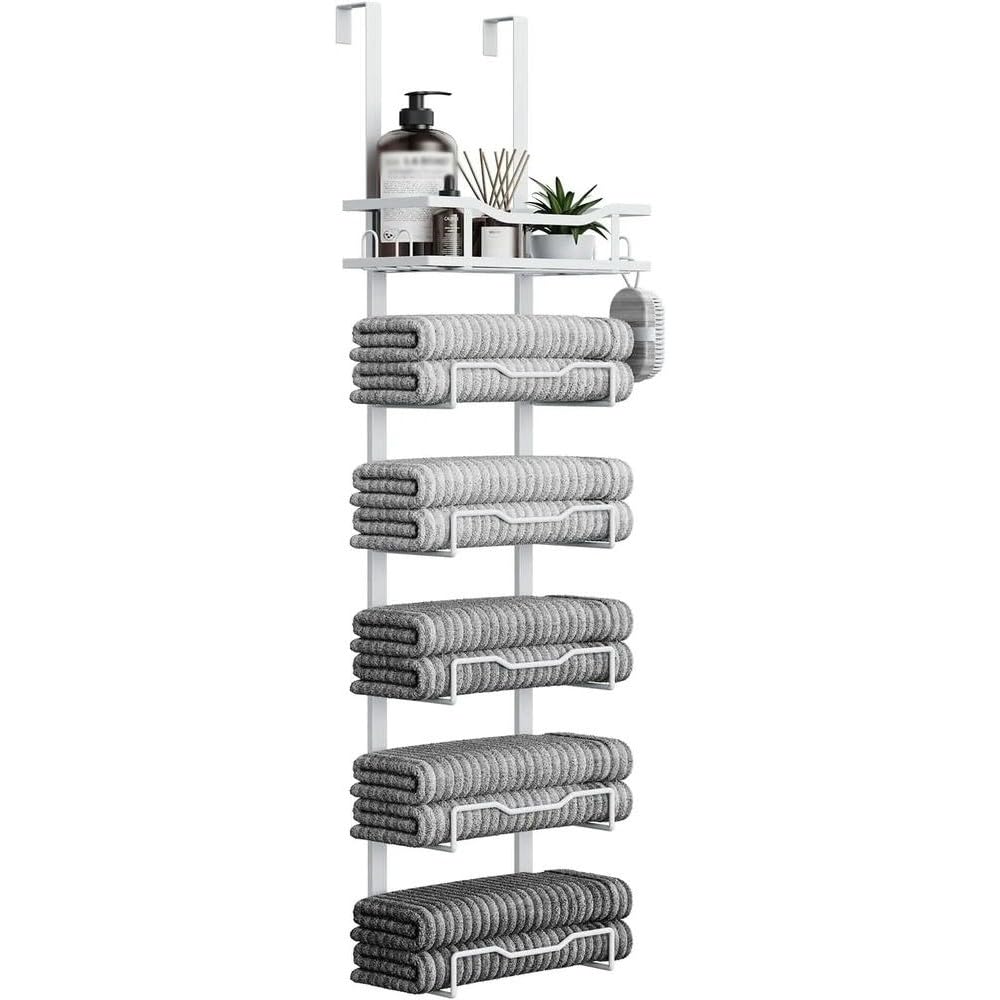 Rangement serviettes de bain et grand support de porte pour camping-car