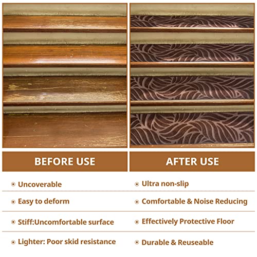 Gsafeme 15 Pcs 30" X 8" Non-Slip Stair Treads For Wooden Steps - Indoor Safety Carpet Stair Runners With Premium Grip - Easy Installation - Stylish Design For Home Decor & Staircase Protection #TOP6