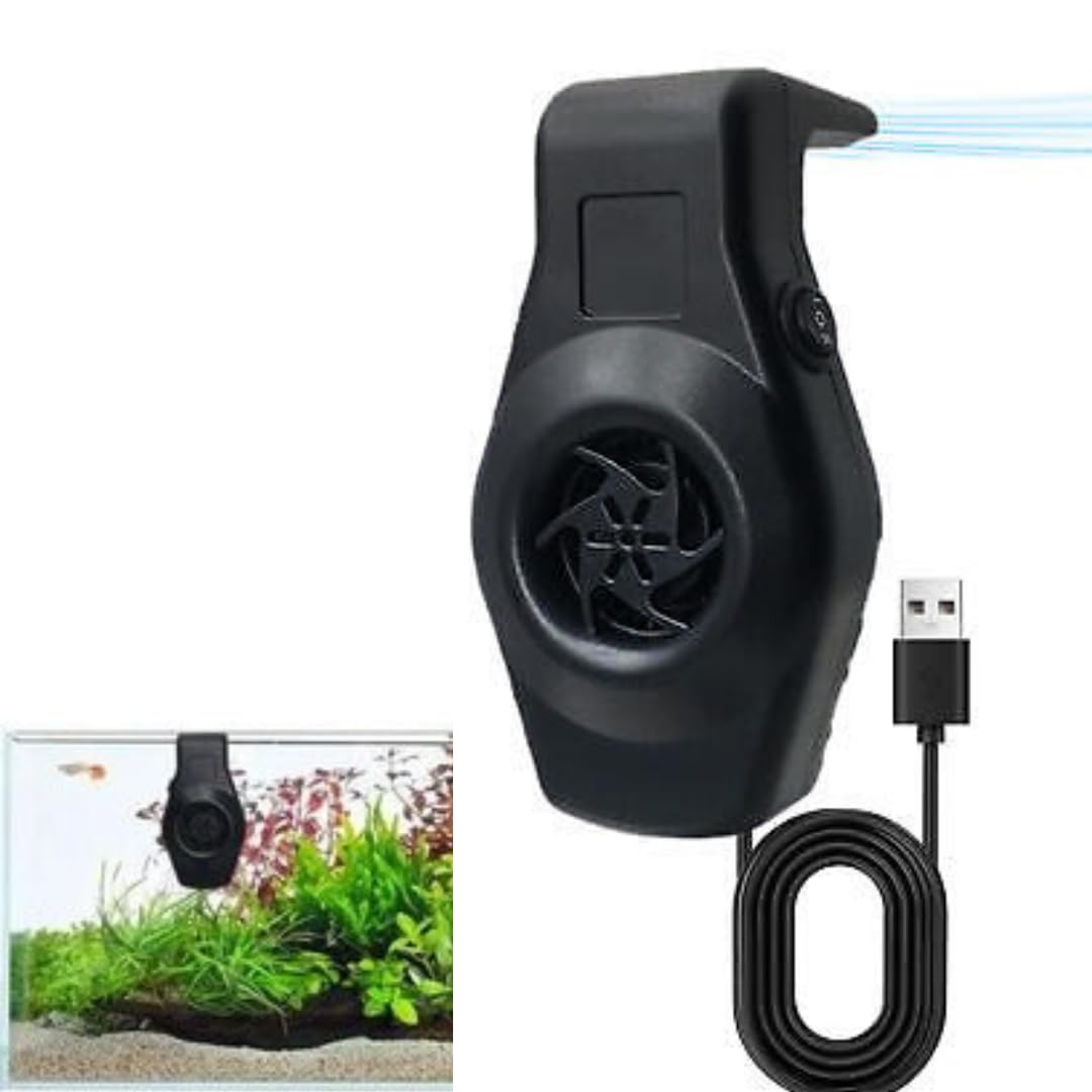 SANSEFERO Premier Plants Aquarium Chiller Cooling Fan Usb Cable 2 Speed Adjustable Quiet Chiller Fan For Fish Tank (Black) (B0CQGH33X5) Amazon Price History, Amazon Price Tracker