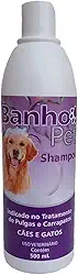 Shampoo Antipulgas e Carrapatos Banho Pet para Cães e Gatos 500ml