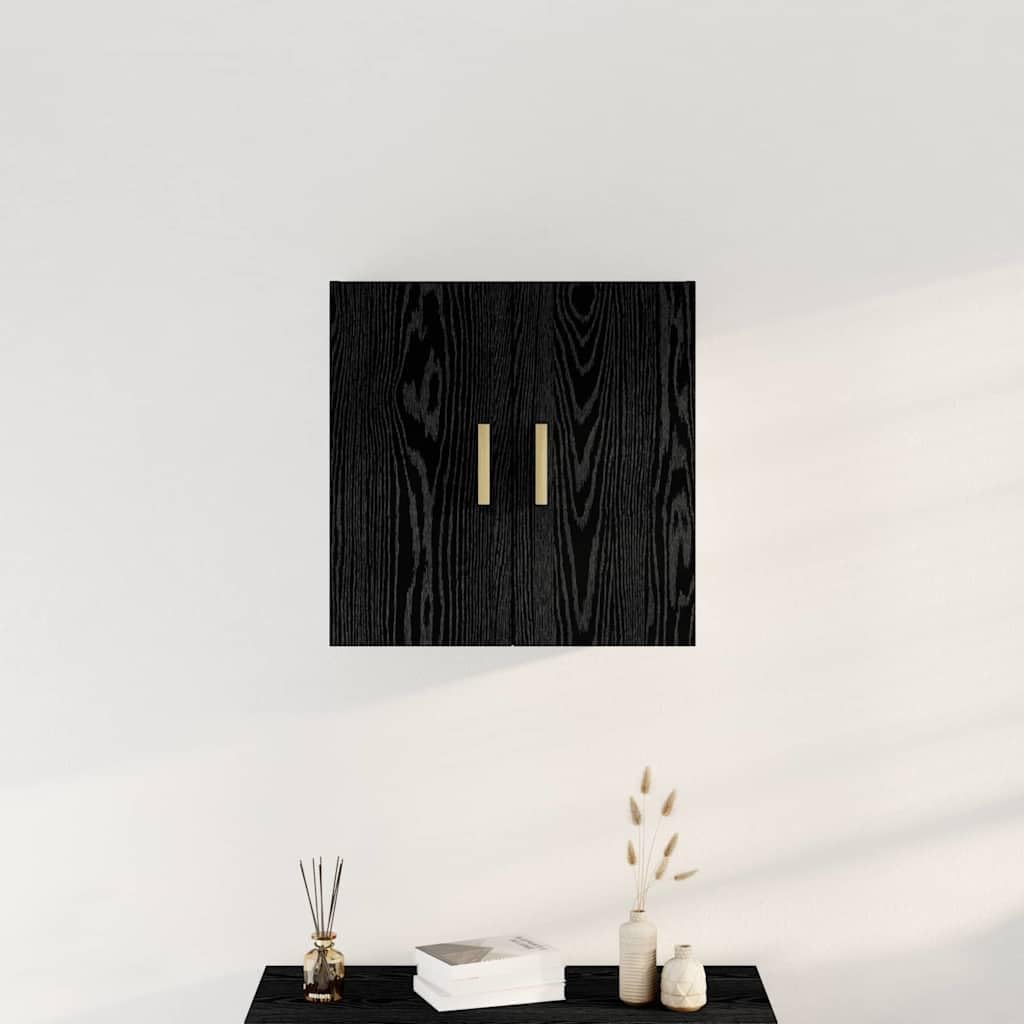 Générique Mobile da parete moderno, 60 x 30 x 60 cm, in legno di ingegneria, armadio portaoggetti con ripiani e maniglie a barre, design rettangolare minimalista per soggiorno
