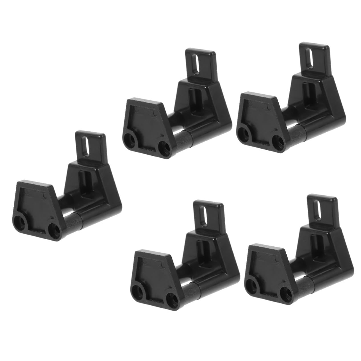 Guide de porte de grange pour le sol SHINEOFI butoir de porte battante nylon noir 5pcs
