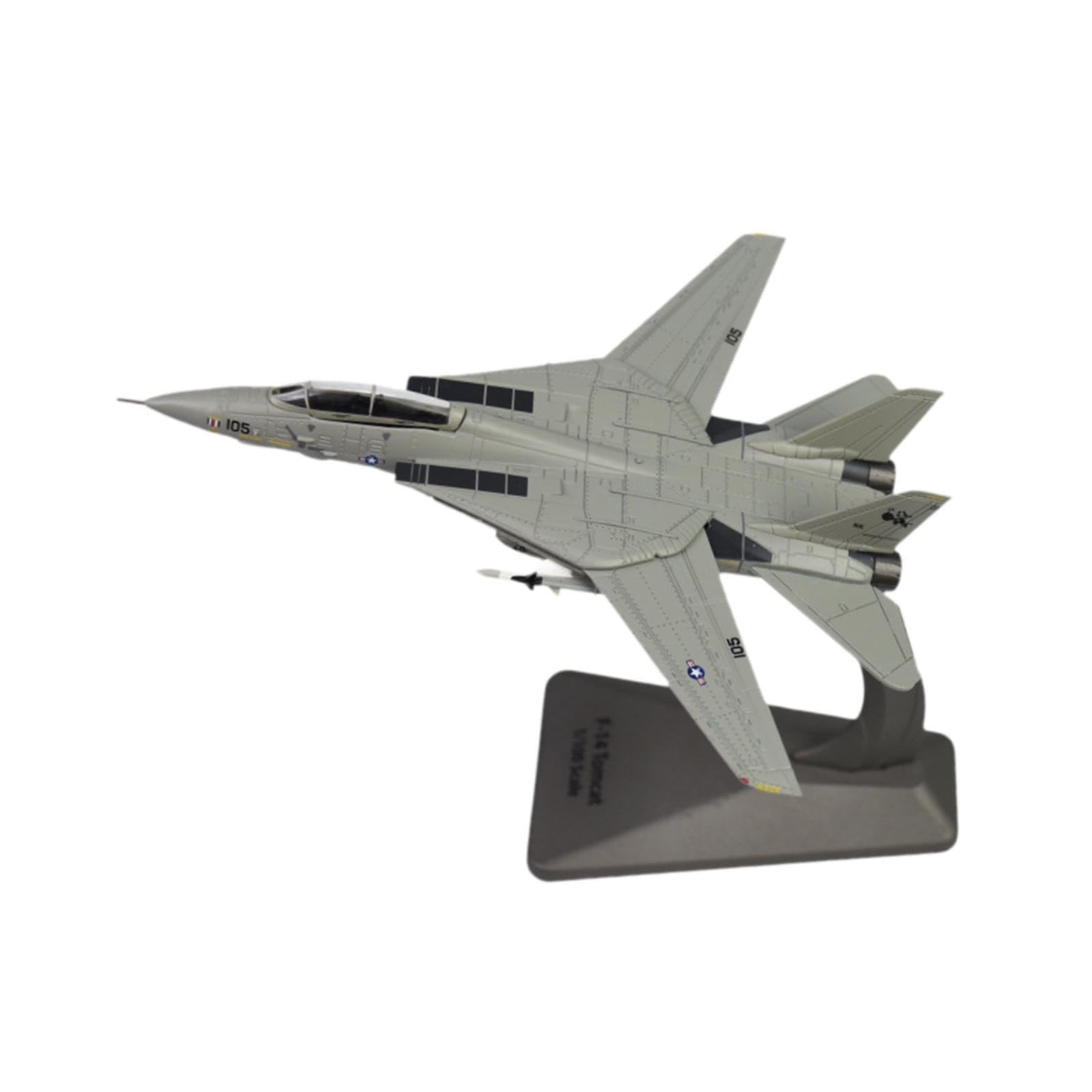 BEALIFE Modello di aereo da caccia F14D, espositore da collezione, elegante decorazione per gli appassionati di aviazione, decorazione per la casa, ornamento