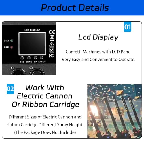 Machine à confettis – Streamer électrique avec télécommande pour DJ, boîtes de nuit, mariages, concerts et événements