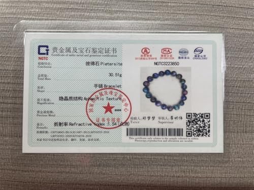 Pietersite Stone Beads Bracelet Certified Pietersite Namibia Chatoyant Bracelet,10MM3