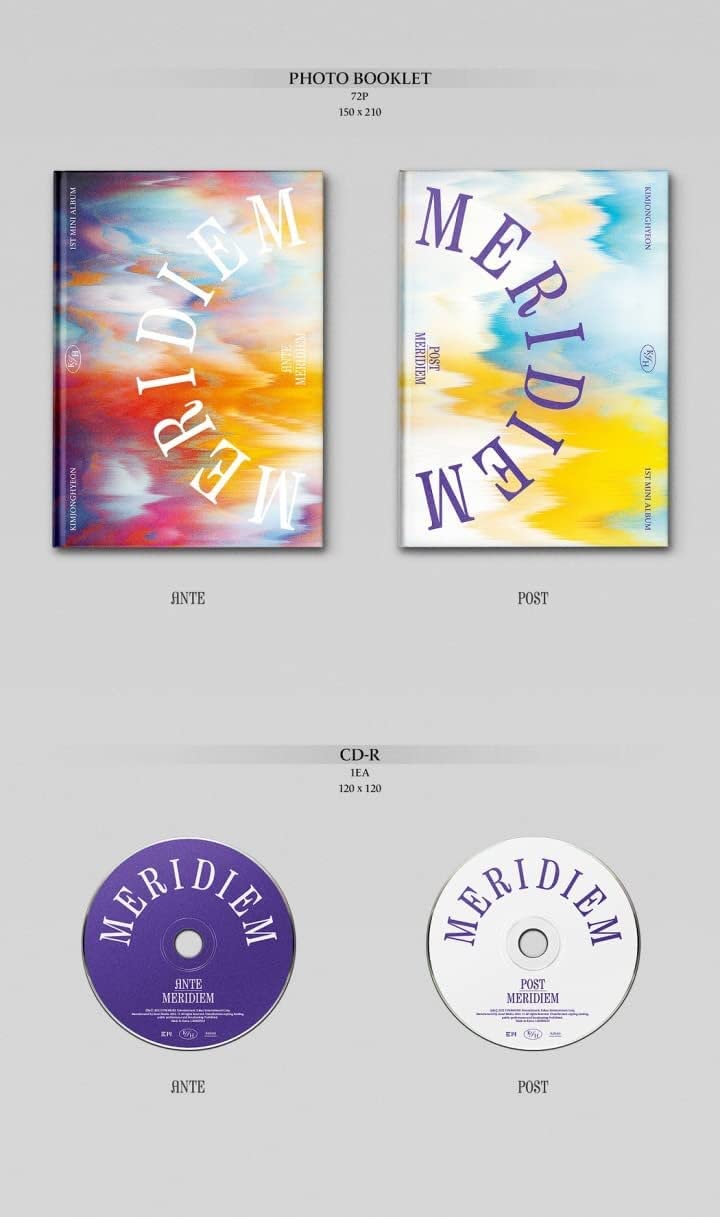 Nu'est KIM JONGHYEON MERIDIEM 1. mini album 2 wersje ZESTAW CD+1p plakat + 72p książeczka fotograficzna + 1p pocztówka + 1ea zakładka + niezbędna zawieszka + naklejka 1ea + 2 szt. karta fotograficzna