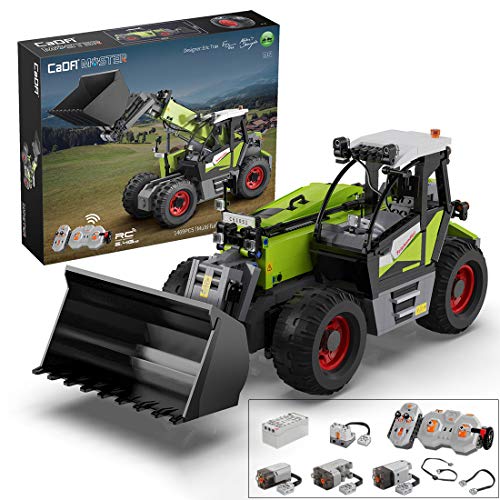 Mocdiy Technik Teleskoplader Fahrzeug Bausteine, 2.4Ghz RC Baufahrzeug Bauset mit Motoren, 1469Teile Technik…