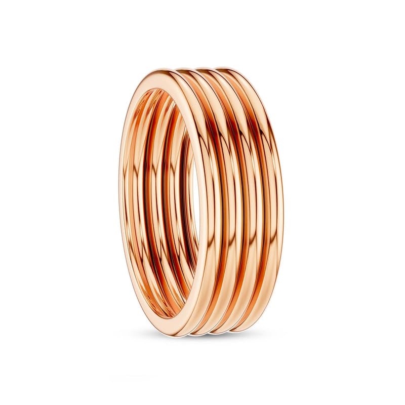 Image of Kisna Diamond & Gold Jewellery 18KT (750) Rose Gold For Women|Real Gold Band|Gold Band Women|Stylish & Simple Daily Wear Gold Band|Gift for Her, Birthday, Anniversary|Auric Line Gold Band S16