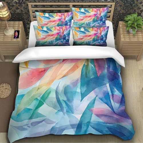 Housse de couette super king fermeture éclair parure lit microfibre 3D