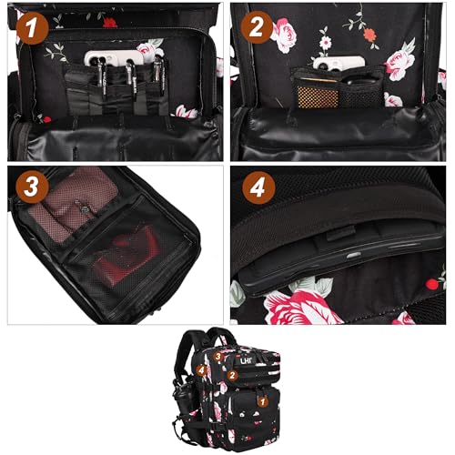 Image of LHI Tactical Military Backpack for Men and Women 25L /35L Army Assault Pack Bag Small Rucksack with Bottle Holder