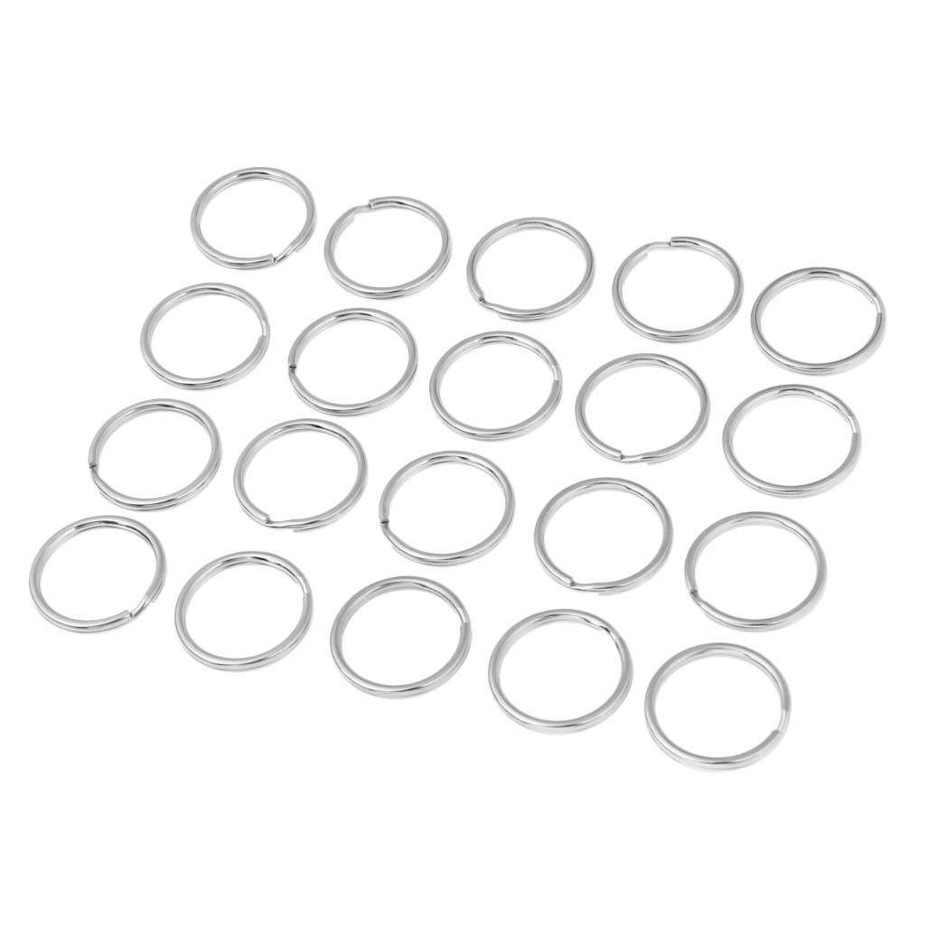 10 set di 20 portachiavi a forma di foglia, anelli per portachiavi, artigianato, 1,8 x 28 mm