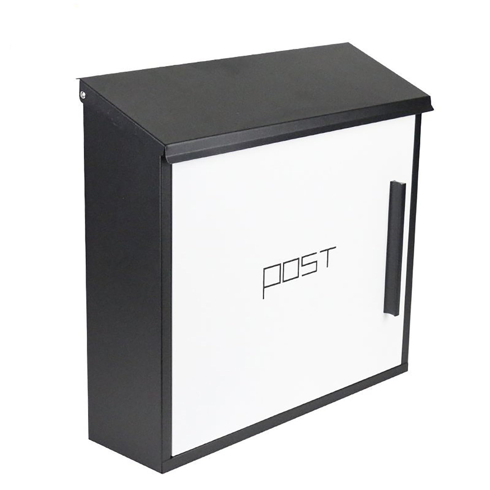 BAMFY Buzon De Correo para Casa Exterior Estilo Europeo Moderno Caixa De Correio Tamaño Grande Creativo Acero Inoxidable Montaje En Pared Buzon Paquetes con Cerradura(Blanco)