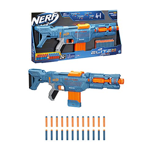 Nerf Elite 2.0 Echo CS-10 Dart Blaster 24 Official Nerf Elite Darts 10 Dart Clips Removable Stock & Barrel Nerf Blaster Outdoor Toys for Boys & Girls 8 Years Old and Up Christmas Toys Christmas