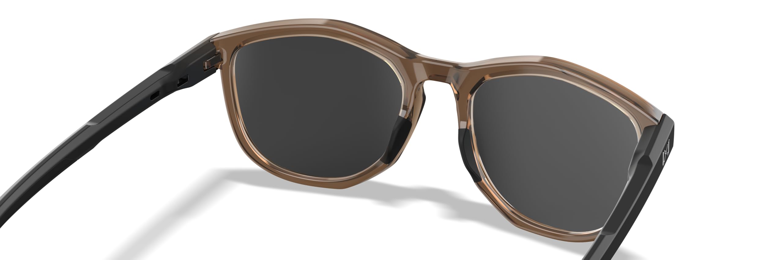 Wiley X WX Bravo - Gafas de sol de seguridad para hombres y mujeres, inastillables, protección UV, lentes de espejo de tungsteno, marcos de cristal brillante con patillas negras mate, ANSI Z87
